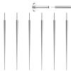 6PCS Flat - Back Earring Application Tool Earring Piercing Tool, Threadless Piercing Tool Threading Tool Replacement Tool  Suitable for Lip Tongue Navel Ear and Nose Piercings view 1