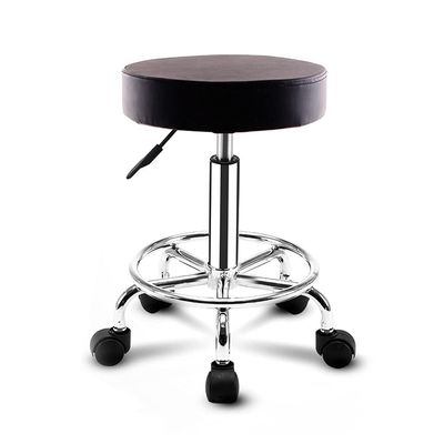 Adjustable Rolling Swivel Stool with Wheels - Height-Adjustable Round Chair for Office, Salon, Bar, Kitchen & Pedicure Use, Hydraulic Drafting Stool