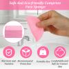480 Pcs Compressed Facial Sponges, Face Cleansing Sponge Estheticians Compressed Makeup Facial Sponge Round Wash Face Sponges for Women Compress Exfoliating Removal Sponge (5 Colors) view 3