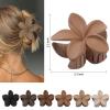 CHANDAT Flower Hair Clips 6 PCS Hair Accessoriesfor Women -Coffee view 2