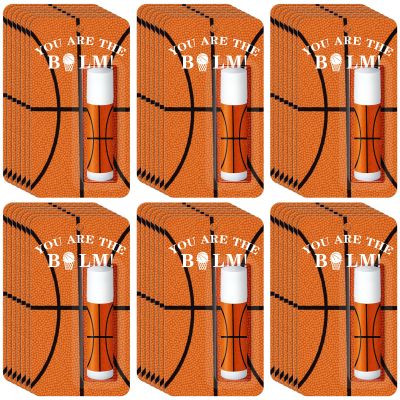 35 Pack Basketball Team Gifts for Women Lip Balm Bulk Basketball Party Favors Moisturizing Lip Balm Sports Gift for Women Players Sports Team Accessories Birthday Party Game Decorations Supplies