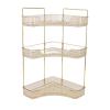 3 Tier Makeup Shelf Organizer | Aesthetic Corner Storage for Bathroom & Vanity | Cosmetic & Skincare Organizer with Multi - Use Design | Space Saving Countertop Solution (Amber) view 1