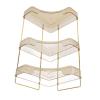 3 Tier Makeup Shelf Organizer | Aesthetic Corner Storage for Bathroom & Vanity | Cosmetic & Skincare Organizer with Multi - Use Design | Space Saving Countertop Solution (Amber) view 2