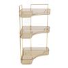 3 Tier Makeup Shelf Organizer | Aesthetic Corner Storage for Bathroom & Vanity | Cosmetic & Skincare Organizer with Multi - Use Design | Space Saving Countertop Solution (Amber) view 4