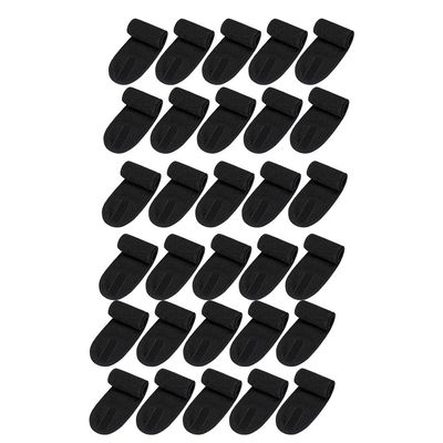 Bloepum 30 Pack Spa Headband Esthetician Hair Wrap for Women Adjustable Makeup Sports Shower Stretch Towel Black