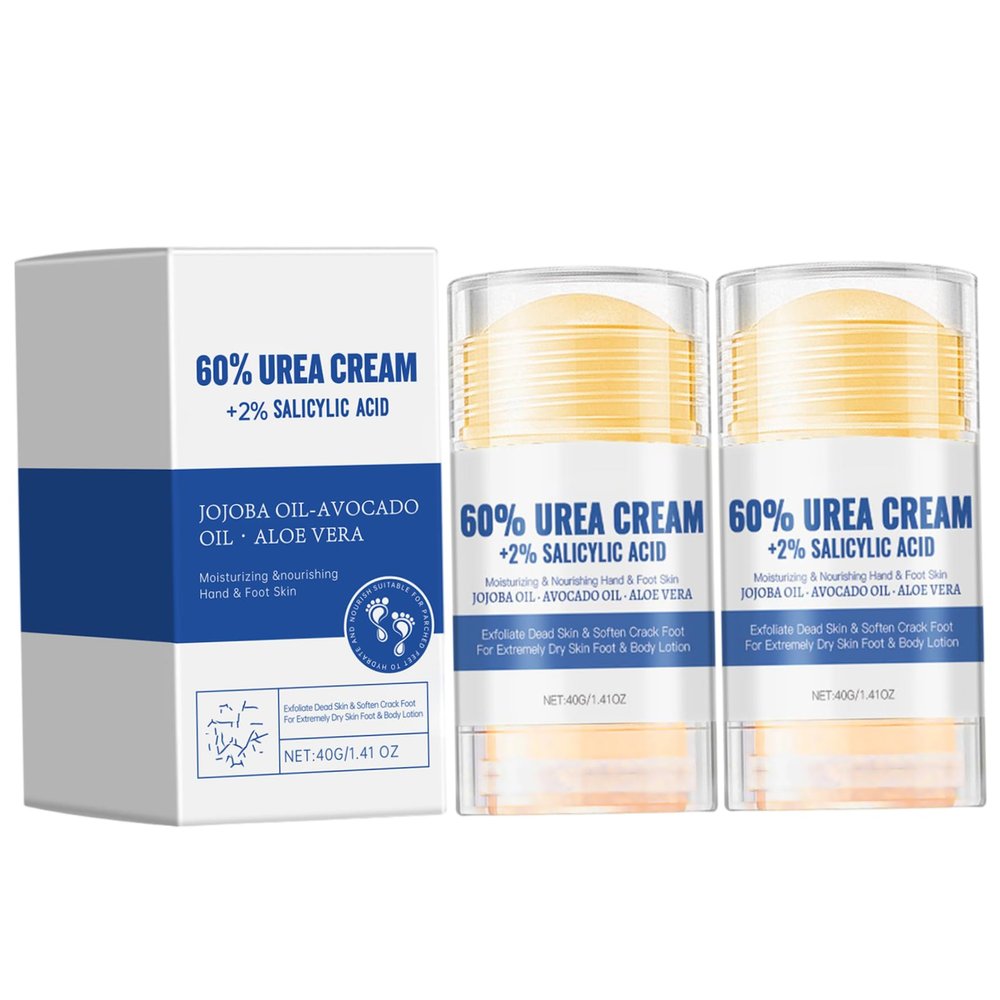 CAKEEYUM 2Pcs Urea Foot Cream, Hydrating and Anti-Cracking Moisturizing Urea Lotion for Dry and Cracked Heels, Hands, Knees