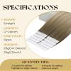 Ve Sunny Tape in Extensions Ash Blonde Mix Platinum Blonde Human Hair Tape in Extensions 14inch Tape ins Human Hair Extensions Invisible 10Pcs 25G view 3