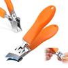 2026 New Wide Jaw Toenail Clippers, Stainless Steel Wide Jaw Opening Anti-Splash Slanted Nail Clipper for Ingrown Nails Long Handle Nail Clippers Nail Trimmer for Thick Nails (Orange) view 1