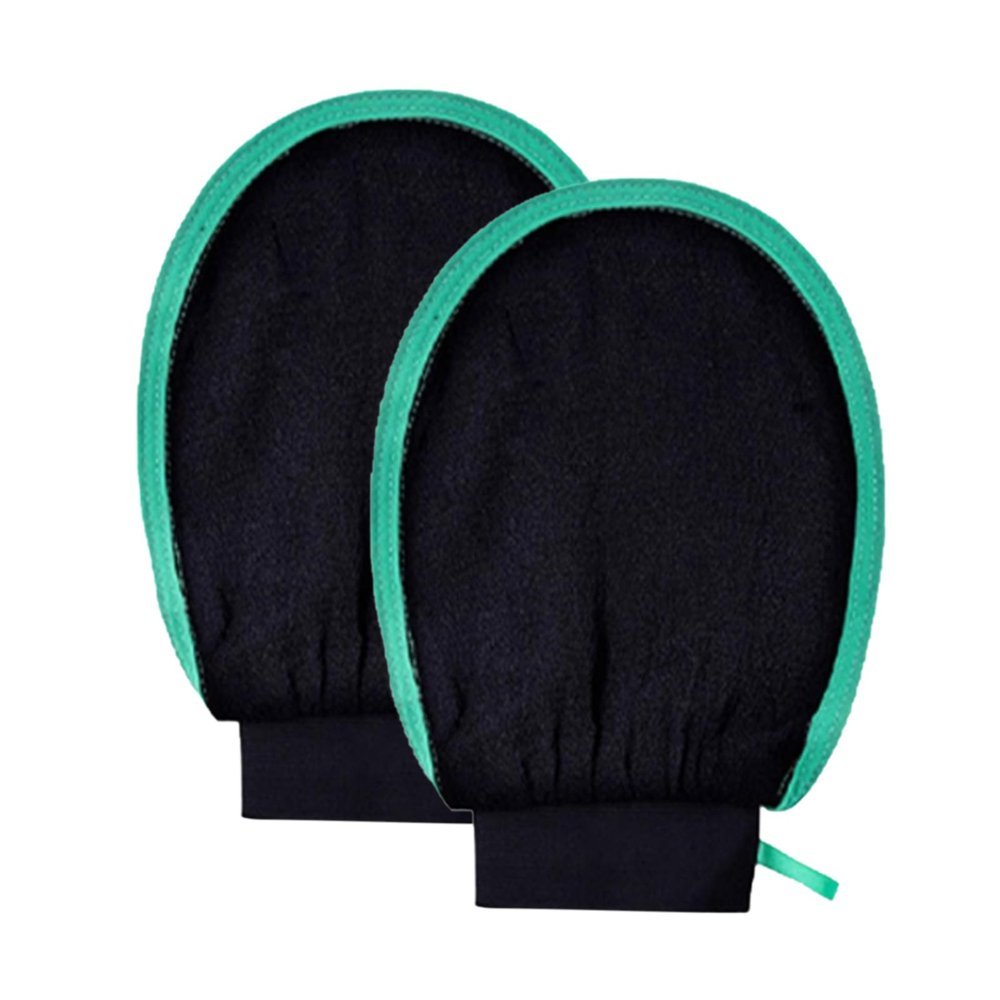 Aswdbbn 2 Packs Exfoliating Glove (Classic) Machine Washable Korean Body Scrubber 100% Vegan Viscose Exfoliating Mitt for Dead Skin Removal, Keratosis Pilaris & Self-Tan Prep