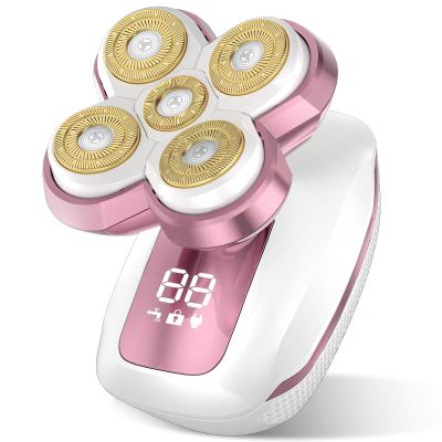 Electric Razor for Women with 5D Magnetic Blade, Women Shaver Waterproof Use, Hair Storage Design, Fast Type-C Charging & LED Power Display, Travel-Friendly