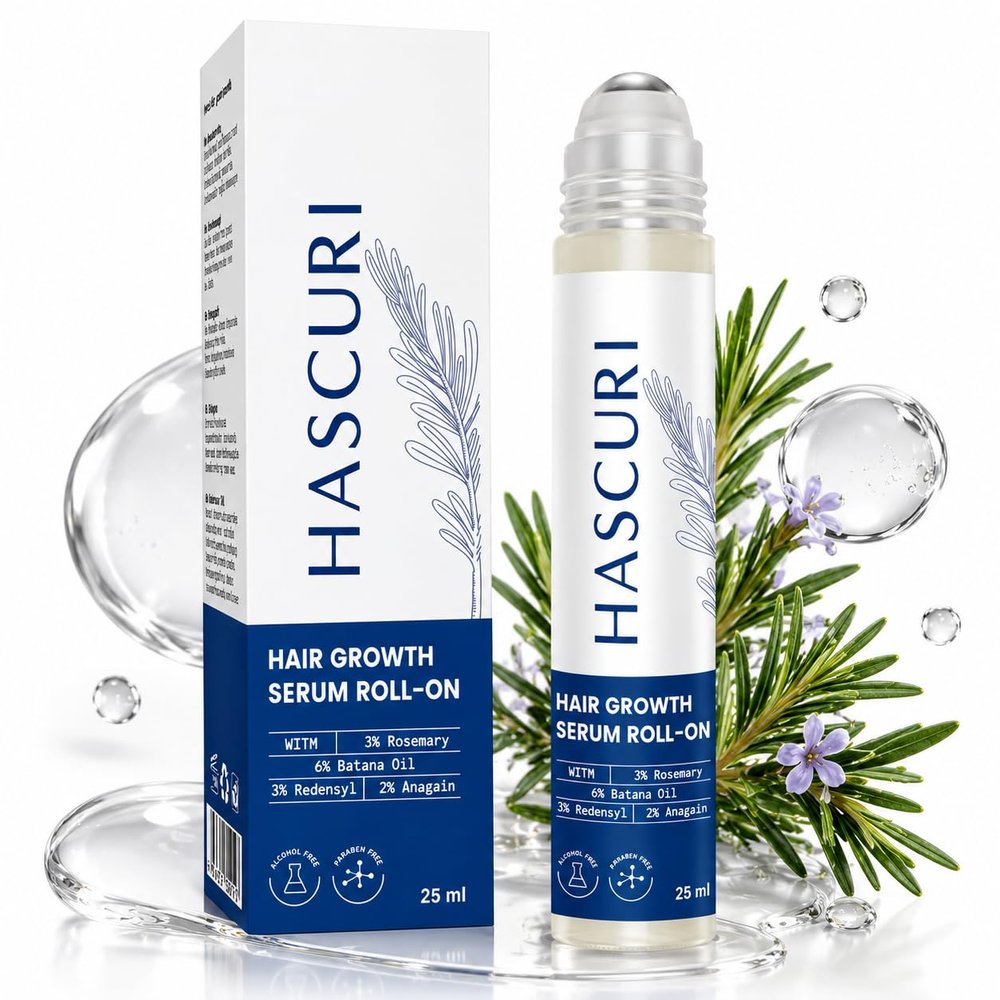 5-in-1 Botanical Hair Serum Roll-On, Clear, 0.84 Fl Oz