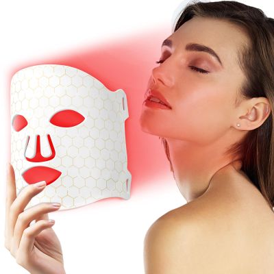 ARELYDU Red light skin care facial mask, revitalizing facial mask, improving skin elasticity, reducing fine lines and wrinkles