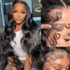 Tuneful 13x6 HD Lace Front Wigs Human Hair Pre Plucked Body Wave Lace Front Wigs for Women 26 Inch 13x6 Frontal Wigs with Baby Hair view 2