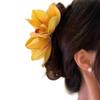 Stylish Orchids Flower Hair Claw Clip Accessory for Women Elegant Hair Jaw Ponytail Holder to Various Hairstyles view 1