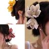 Stylish Orchids Flower Hair Claw Clip Accessory for Women Elegant Hair Jaw Ponytail Holder to Various Hairstyles view 2