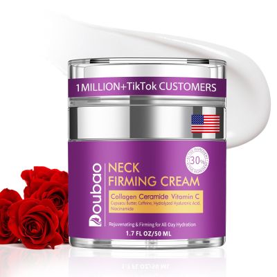 VicGFHS Neck Cream for Tightening and Firming, Wrinkle Cream for Women, Skin Tightening Cream for Face and Body, Hydrating Face Moisturizer for Aging Skin, Facial Skin Care Products 1.7 Fl Oz