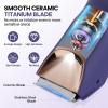 TEENOVA Electric Body Hair Trimmer - 3 in 1 Pubic Trimmer for Men - Bikini Trimmer for Women - No Nick Groin Ball Shaver Razor with Ceramic Blade Heads, Wireless Dock Charging, Wet/Dry Use (Purple) view 3