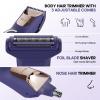 TEENOVA Electric Body Hair Trimmer - 3 in 1 Pubic Trimmer for Men - Bikini Trimmer for Women - No Nick Groin Ball Shaver Razor with Ceramic Blade Heads, Wireless Dock Charging, Wet/Dry Use (Purple) view 4