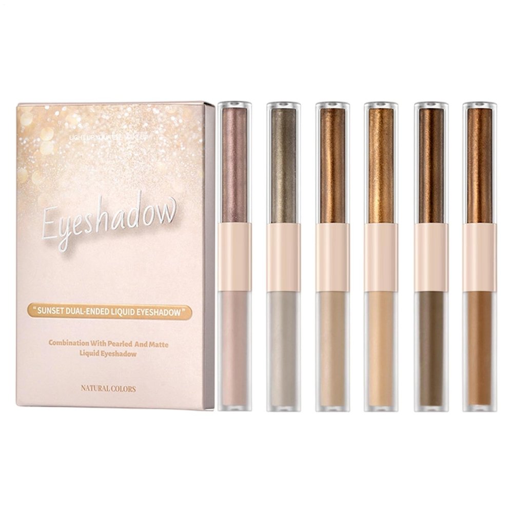 Glitter Liquid Eyeshadow | Eye Beauty Cosmetics Liquid Eyeshadow - 6-Piece Waterproof High-Pigmented For Women Ladies Teens Beginners Daily Travel Dating Party Work Wedding