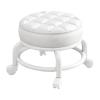 BAOTEDSL 360 Rotating Roller Stool Universal Swivel Casters Pulley Wheels Stool for Barber Shop, White view 1