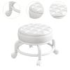 BAOTEDSL 360 Rotating Roller Stool Universal Swivel Casters Pulley Wheels Stool for Barber Shop, White view 4