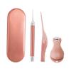 Alipis Rose Gold Stainless Steel Nail Clipper Set for Manicure Trimmer with Ergonomic Design Nail File and Ear Pick and Cleaning Tool Kit view 1