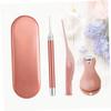 Alipis Rose Gold Stainless Steel Nail Clipper Set for Manicure Trimmer with Ergonomic Design Nail File and Ear Pick and Cleaning Tool Kit view 3