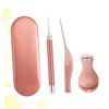 Alipis Rose Gold Stainless Steel Nail Clipper Set for Manicure Trimmer with Ergonomic Design Nail File and Ear Pick and Cleaning Tool Kit view 4