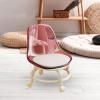 BAOTEDSL Pink Rolling Stool, Multipurpose, Pedicure, Makeup, Beauty Salon, Home, Office, Metal Frame, Soft Seat, 360 Swivel Wheels, 1.9kg, 34x38cm view 2