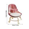 BAOTEDSL Pink Rolling Stool, Multipurpose, Pedicure, Makeup, Beauty Salon, Home, Office, Metal Frame, Soft Seat, 360 Swivel Wheels, 1.9kg, 34x38cm view 3