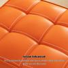 BAOTEDSL Rolling Stool, Small Square Low Stool with Wheels, 360 Swivel Roller PU Leather Seat Chair for Home Office Pedicure Garage Shop(Orange) view 3