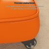 BAOTEDSL Rolling Stool, Small Square Low Stool with Wheels, 360 Swivel Roller PU Leather Seat Chair for Home Office Pedicure Garage Shop(Orange) view 4