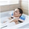 Abaodam Comfortable PVC Bathtub Pillow with Suction Cups Neck and Shoulder Support Bath Tub Headrest for Soaking and Spa Relaxation Bathroom Soaking Tub Pillow for Home and Hotel Use view 4