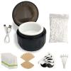 Nose Wax Kit for Men & Women, Mini Wax Heater with 100g Hard Wax Beans, USB-Powered Fast Heating for Nose & Ear Hair Removal, Facial Grooming Kit, Portable & Easy to Use (Black) view 1