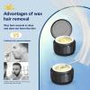 Nose Wax Kit for Men & Women, Mini Wax Heater with 100g Hard Wax Beans, USB-Powered Fast Heating for Nose & Ear Hair Removal, Facial Grooming Kit, Portable & Easy to Use (Black) view 3