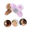 STOBAZA 2pcs Furry Hair Claw Clips for Women Lightweight Hair Jaw Clamps Soft Texture Strong Hold for Weddings Birthdays Christmas view 3