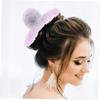 STOBAZA 2pcs Furry Hair Claw Clips for Women Lightweight Hair Jaw Clamps Soft Texture Strong Hold for Weddings Birthdays Christmas view 4