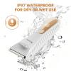 TEENOVA Pubic & Body Hair Trimmer for Men, 2 In 1 Electric Ball Groin Razor Shaver with Ceramic Blade, No Nick Mens Grooming Kits for Wet/Dry Use, Cordless Charging Body Groomer with Led Display,White view 3