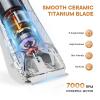 TEENOVA Pubic & Body Hair Trimmer for Men, 2 In 1 Electric Ball Groin Razor Shaver with Ceramic Blade, No Nick Mens Grooming Kits for Wet/Dry Use, Cordless Charging Body Groomer with Led Display,White view 4
