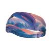 FodPand dolphins art Sports Headbands for Men Women Moisture Wicking Athletic Sweatband Wide Elastic Hair Bands Non-Slip Head Bands for Fashion, Washing Face, Workouts, Yoga, Daily Use view 1
