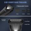 TEENOVA Pubic & Body Hair Trimmer for Men, 2 in 1 Electric Ball Groin Razor Shaver with Ceramic Blade, No Nick Mens Grooming Kits for Wet/Dry Use, Cordless Charging Groomer with Led Display, Black view 4