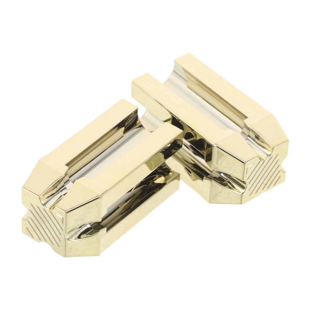 STOBAZA 2pcs Gold Dual-Slot Eyebrow Pencil Sharpener Rust-Resistant Cosmetic Pencil Tool for Precise Tip Refining Portable for Home and Travel Use
