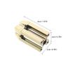 STOBAZA 2pcs Gold Dual-Slot Eyebrow Pencil Sharpener Rust-Resistant Cosmetic Pencil Tool for Precise Tip Refining Portable for Home and Travel Use view 2