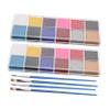 GANAZONO 2 Boxes Water-soluble Facial Paint Kit Vibrant Colors Skin-safe Washable Makeup Palette for Halloween Cosplay Theater Festivals Quick-remove Water-soluble Facial Painting Supplies view 1