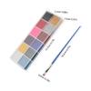 GANAZONO 2 Boxes Water-soluble Facial Paint Kit Vibrant Colors Skin-safe Washable Makeup Palette for Halloween Cosplay Theater Festivals Quick-remove Water-soluble Facial Painting Supplies view 2