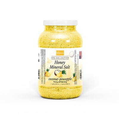 Coconut Pineapple Honey Mineral Salt Tropical & Nourishing Foot and Body Mineral Salt for Soft, Smooth & Revitalized Skin by BeBeauty 1 Gallon