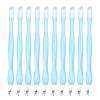 10 Pcs Cuticle Trimmer Pusher Remover, Cuticle Cutter Cuticle Remover Tools Rubber Tip Nail Cleaner Tools Plastic Handle Cuticle Pusher Dead Skin for Fingernails Toenails view 1