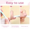 10 Pcs Cuticle Trimmer Pusher Remover, Cuticle Cutter Cuticle Remover Tools Rubber Tip Nail Cleaner Tools Plastic Handle Cuticle Pusher Dead Skin for Fingernails Toenails view 4