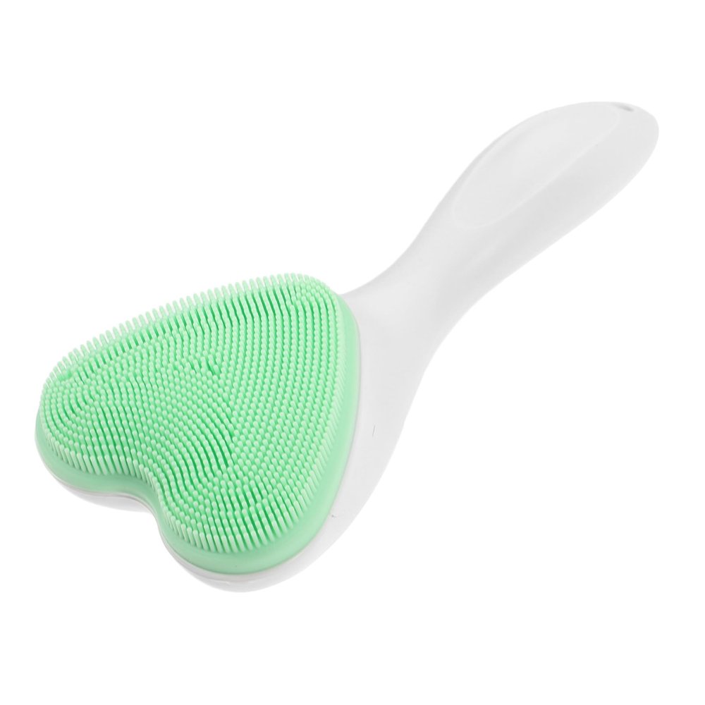 Alipis Portable Long Handle Facial Cleansing Brush Silicone Exfoliating Scrubber for Gentle Deep Skin Cleaning and Blackhead Removal Soft Skincare Tool for Home and Travel Use