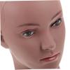 VALICLUD Realistic Black Female Bald Mannequin Head PVC for Wig Styling Makeup Training and Display African Feature Model for Glasses Hat Presentation view 3